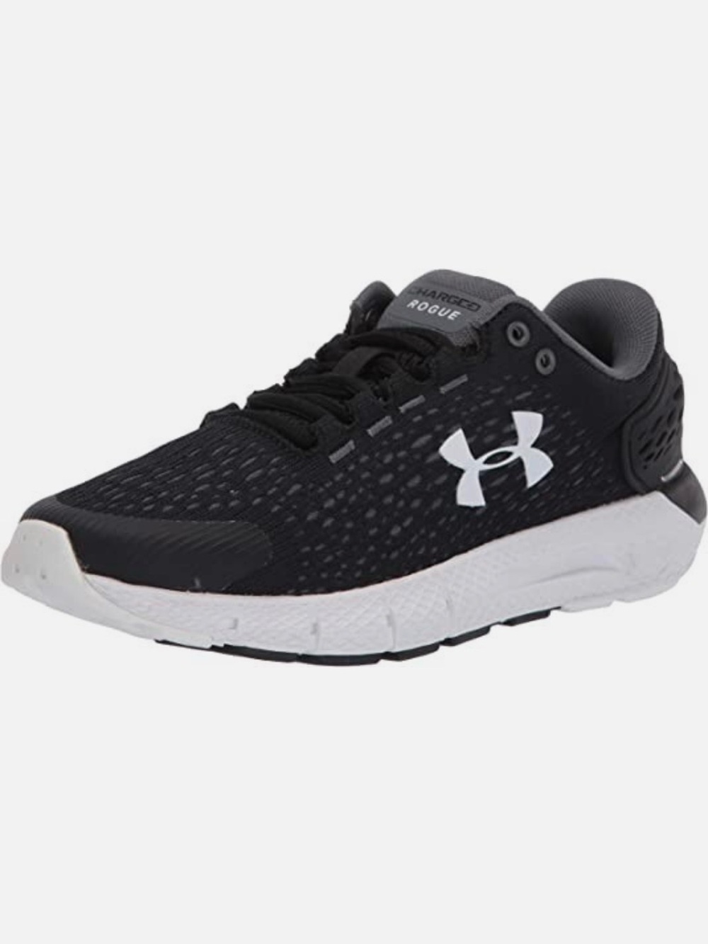 Under Armour Women's Charged Rogue Running Shoe Black and Gray Sneakers Sz 5.5